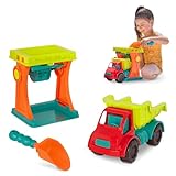 B. toys Sandspielzeug Set Sandmühle, Kipplaster, Schaufel – Sandkasten...