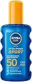 NIVEA SUN UV Dry Protect Sport Sonnenspray LSF 50 (200 ml), 100%...