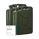 Oxid7 2x Kraftstoffkanister 20 Liter aus Metall olivgrün | Benzin, Diesel...