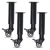 4 Stück Höhenverstellbare Möbel-Füße mit Rollen, 360° Drehbar & mit...