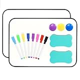 2 Stück Whiteboard Magnetwand Magnettafel A4 Kleine Doppelseitige...