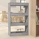 puraday Holz-Bücherschrank mit 3 Geräumigen Fächern Aufbewahrungsregal...