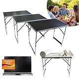 Lemodo 3-teiliger Tapeziertisch klappbar in schwarz - multifunktionaler...