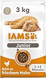 IAMS Junior Katzenfutter trocken mit Huhn - Trockenfutter für Kitten im...