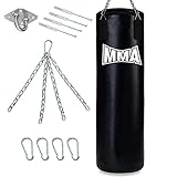 Boxersack 120x30 cm MMA Boxsack Hängend Gefüllt Punchingsäcke mit Kette...