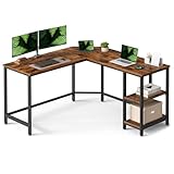 VASAGLE Schreibtisch, L-förmiger Computertisch, 138 x 138 x 76 cm,...