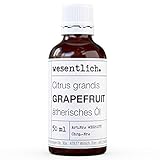 wesentlich. Grapefruitöl - ätherisches Öl - 100% naturrein (Glasflasche)...