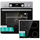 Gorenje Einbau-Herd-Set Inox Air Set mit Glaskeramik-Kochfeld, Heißluft,...