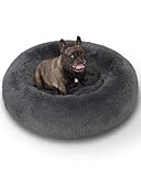 KSIIA Hundebett Flauschig, Katzenbett, Ø 60 cm Rund Donut Hundekissen...