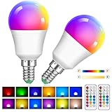 Liuyife 2 Stück 5W(Ersatz 40W) G45 Dimmbare Mehrfarbige Edison LED Lampe...