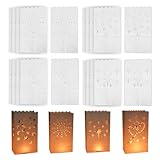 BigKego 20 Stück Papier Lichttüten Kerzentüten Candle Bags Teelicht...