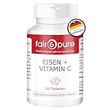 Fair & Pure Eisen + Vitamin C aus Acerola, 180 Stück, 40mg Eisen + 40mg...