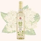 Höllinger Bio Holunderblüten Sirup - Vegan, 3x500ml Glas Flasche -...