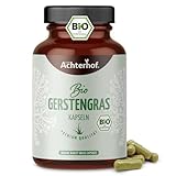 Gerstengras Kapseln Bio 180 Stück | fein gemahlenes Gerstengras im...