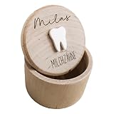 Milchzahndose Zahndose aus Holz - mit Namen personalisiert - hochwertig...