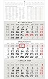 3-Monatskalender 2026 Bürokalender Wandplaner 450x235mm Dreimonatskalender...