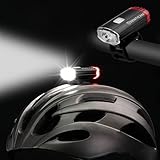 Senticam Fahrrad Helm Licht, USB wiederaufladbare Dual Front und Rear...