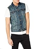 Urban Classics Herren Denim Vest Weste, lightblue, XX-Large