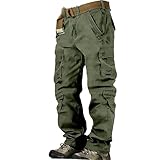 Generisch Herren Hosen Cargo Hose Slim Fit Casual Jogger Sporthose...