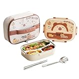 Generico Metall-Brotdose aus Edelstahl mit 3 Abschnitten,...