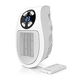 Brandson - Steckdosen Heizlüfter mit Fernbedienung - Mini Keramik Heizung...