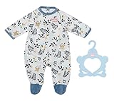 Baby Annabell Strampler, Anzug mit blauen Details und Allover Print mit...