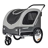 Doggyhut Original Large Fahrradanhänger & Hundebuggy 2 in 1 für Hunden...