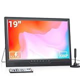 DESOBRY 19-Zoll tragbarer Fernseher 1080P mit Antenne, Kleiner Fernseher...
