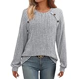 Damen-Langarm-Shirt, lässig, Business-Top, leichte Pullover, Blusen,...