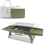 Charmline 34x23cm Foldable Portable Holzkohlegrill, Kleiner Campinggrill...