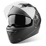 VINZ Kennet Integralhelm mit Sonnenblende | Motorrad Helm Vollvisierhelm...