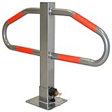 Parkplatzsperre 47 x 73 cm Metall grau abchließ- und klappbar...