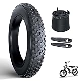 OUXI 20x4.0 Fat Tire Schlauch, Pannensicherer Fat Tire, Faltbarer...