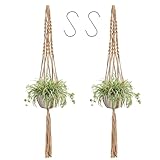 LINXIU Makramee Blumenampel, Blumen Ampel Hängend Boho Pflanzenhänger...