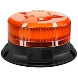 AnTom rundumleuchte akku 9 Blitzmuster 12V 24V Gelb Warnleuchte led Magnet...