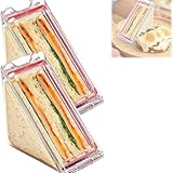 2 Dreieck-Sandwichbehälter – auslaufsichere Sandwich-Boxen, waschbarer...