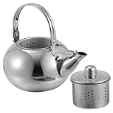 LIFKOME Edelstahl Wasserkessel mit Filtersieb Stovetop Teekessel Anti...