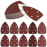 60 Schleifpapier Dreieckschleifer Klett Mouse Schleifpapier Set, 5-Loch...