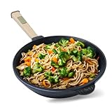 Gusseisen Wok Pfanne 26 cm BRIZOLL Wokpfanne 2,8 L für Gasgrill, Herd,...