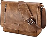 VX VONXURY Umhängetasche Herren und Damen, Vegan Leder 14 Zoll...