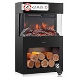 KAMINIO Elektrokamin Henri - Elektrischer Kaminofen mit Heizung,...
