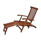 Spetebo Eukalyptus Deckchair mehrfach verstellbar - 163 x 56 cm - Holz...