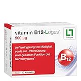 vitamin B12-Loges® 500 ug - 120 Kapseln - Hochdosiertes Hydroxo-Cobalamin...