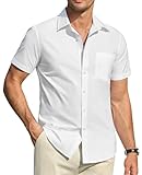 DEMEANOR Hemd Herren Kurzarm Hemden Herren Regular fit Businesshemd für...