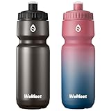 WEMEET Mountainbike Wasserflasche 2er-Pack, Squeeze Trinkflasche Fahrrad...