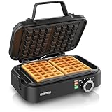 Arendo - Waffeleisen doppelt - belgische Waffeln - 1200 Watt –...