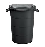 Spetebo Regenwasser Tank 80 Liter mit Deckel - anthrazit - Universal...