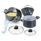 Genius Cerafit Magic Pot Kochtopf-Set 6tlg. 20cm + 24cm - Topf 3,7l + 6,3l...