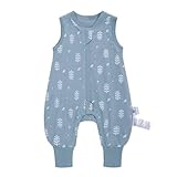 Baby Schlafsack mit Füßen 1.0 TOG Ideal für Frühling und Herbst...