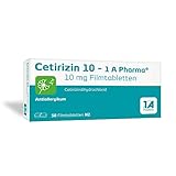 Cetirizin 10-1 A Pharma, 10 mg Filmtabletten mit Cetirizin (50 Stck.): Bei...